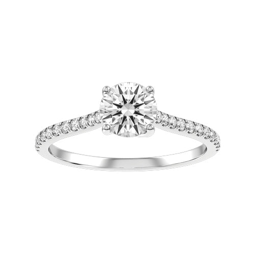 Round Natural Diamond Bridal Ring — down