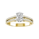Oval Natural Diamond Bridal Ring — down