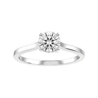 Round Natural Diamond Bridal Ring — down