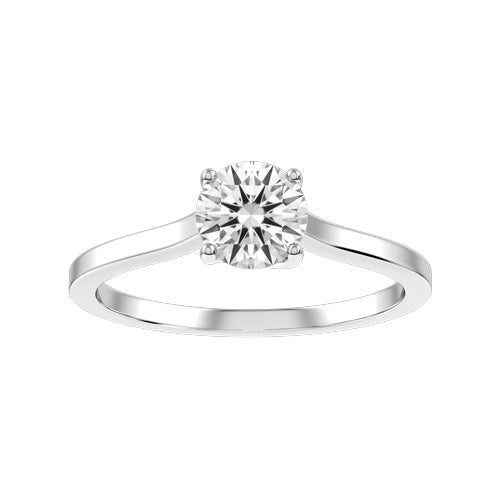 Round Natural Diamond Bridal Ring — down