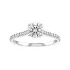 Round Natural Diamond Bridal Ring — down
