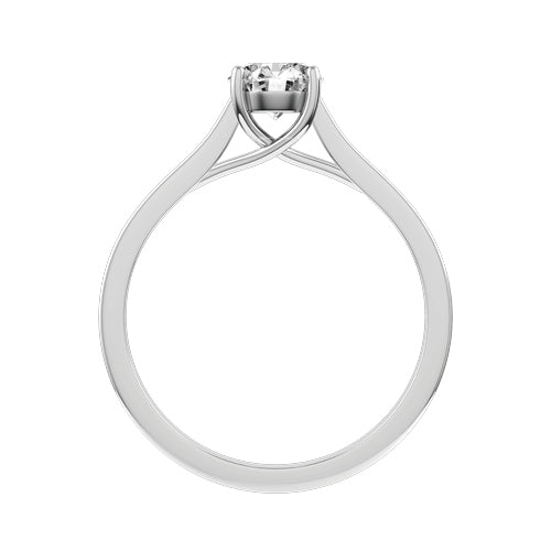 Round Natural Diamond Bridal Ring — front