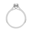 Round Natural Diamond Bridal Ring — front