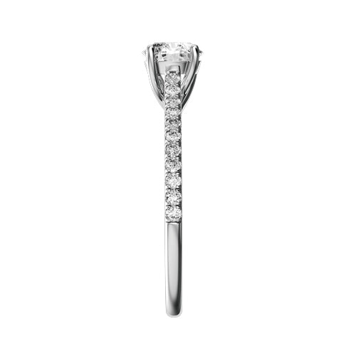 Round Natural Diamond Bridal Ring — side